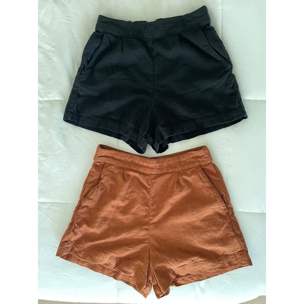 2 PAIRS OF ABERCROMBIE LINEN SHORTS SIZE SMALL